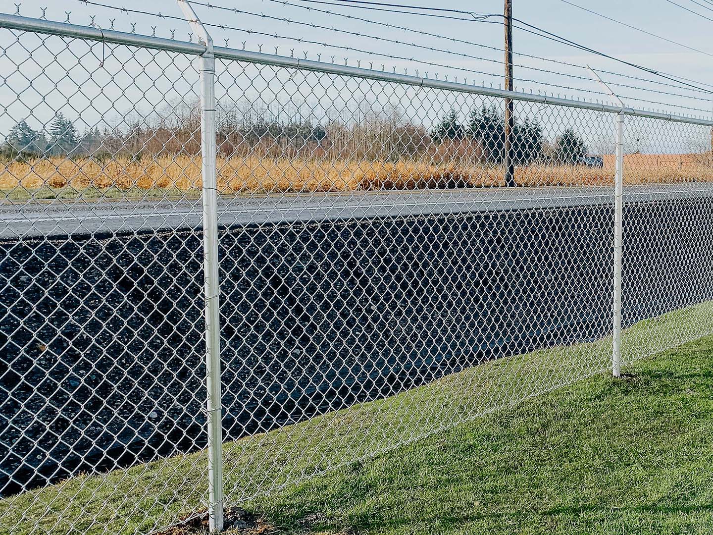 Photo of a Whatcom County chain link fence