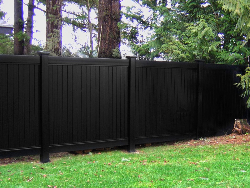 Blackline vinyl fence contractor in Whatcom County Washington