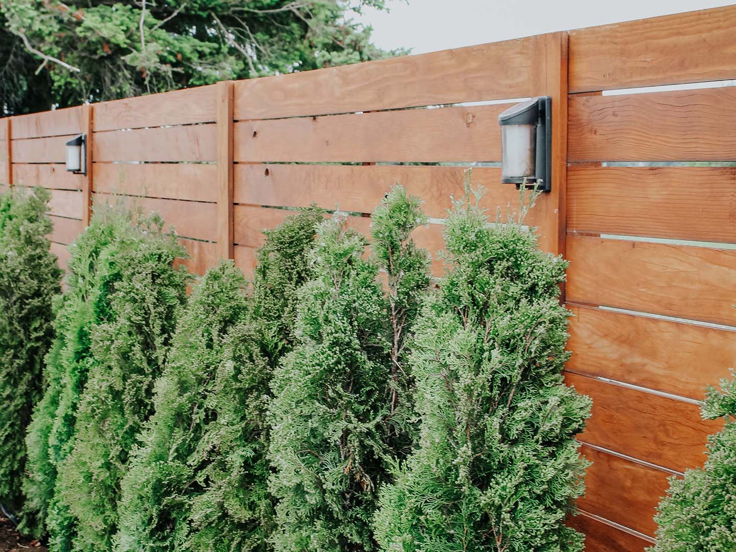 Arlington WA horizontal style wood fence