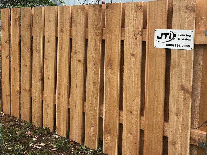 Arlington WA Shadowbox style wood fence