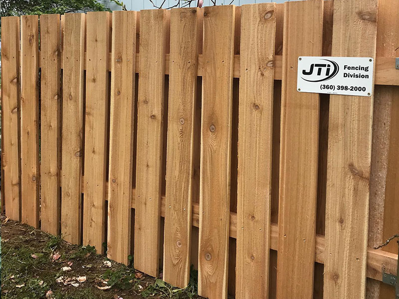 Lynden WA Shadowbox style wood fence